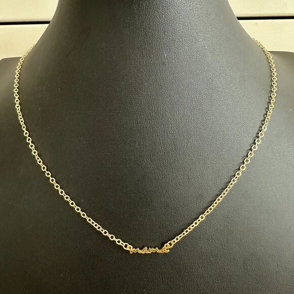 Jessica Elliot 14K Gold Plated MAMA Spell Out Necklace - Mom - Picture 2 of 5